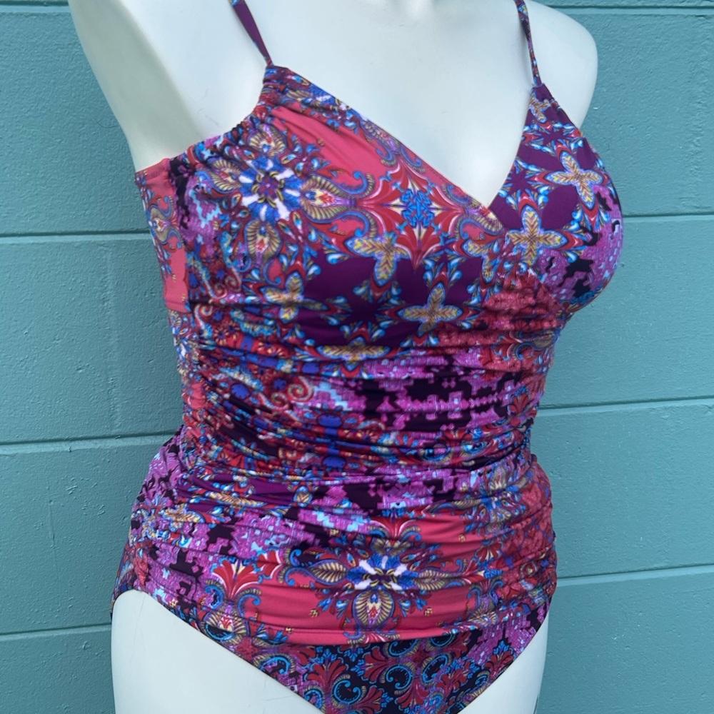 Garnet Hill Women's Swimwear in Red and Purple